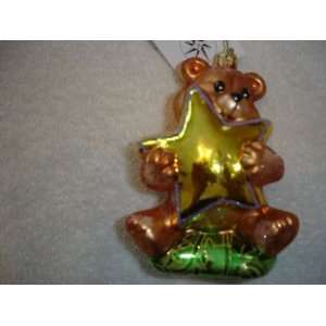   Christopher Radko Christmas Ornament Teddy Starshine