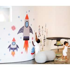  Pop and Lolli Starry Sky Space Rockets Wall Stickers Baby