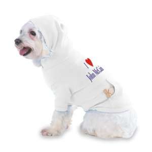  I love/Heart John McCain Hooded T Shirt for Dog or Cat 