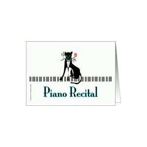 Cat Piano Recital Card
