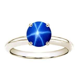   Star Sapphire Solitaire Engagement Ring in 14 kt Yellow Gold Size 5.5