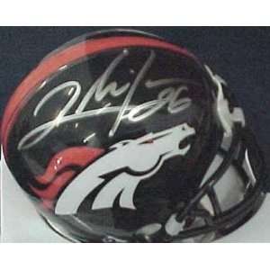  Clinton Portis Autographed Mini Helmet   Denver Broncos 