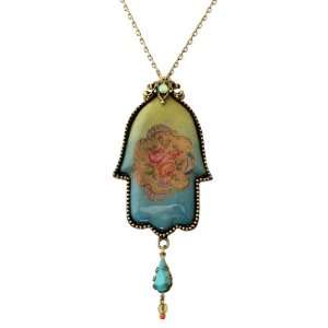  with Vintage Picture, Swarovski Crystals and Turquoise Tear Drop 