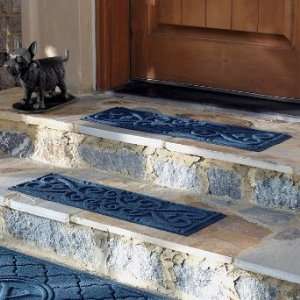 Set of Four Scroll Stair Treads   Charcoal   Grandin Road 