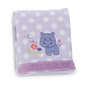  Kids Line Printed Boa Blanket, Hippo Baby