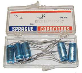 Sprague 500D 15mf 50v Aluminum Electrolytic Capacitors  