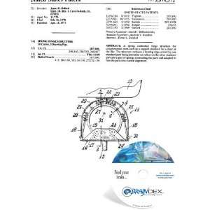  NEW Patent CD for SPRING HINGE STRUCTURE 