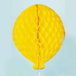  19 Inch Yellow Tissue Balloon Decorations Case Pack 24 