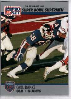 CARL BANKS 1990 Pro Set Super Bowl #94  