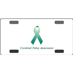 Cerebral Palsy Awareness Ribbon Vanity License Plate