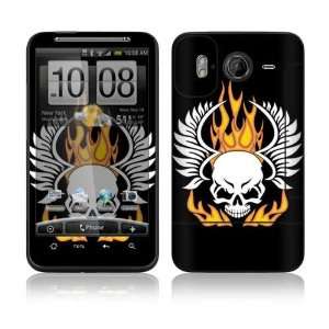  Flame Skull Decorative Skin Cover Decal Sticker for HTC 