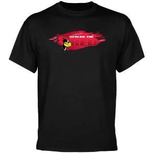 Illinois State Redbirds Black Spread The Red Brushstroke T shirt 