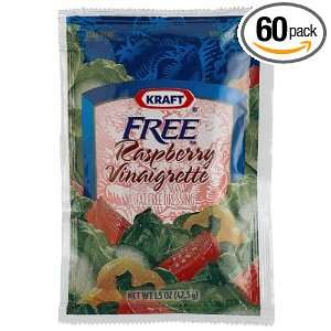 Kraft Fat Free Raspberry Vinaigrette, 1.5 Ounce Units (Pack of 60 