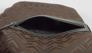 269 Womens Handbags Via Spiga Leather Trim Logo Twill Brown Extra 