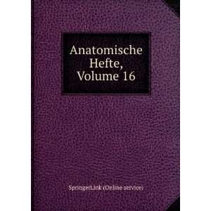    Anatomische Hefte, Volume 16 SpringerLink (Online service) Books