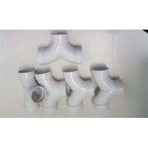  3 Way ELL Sweep Central Vacuum Fitting 5 pack
