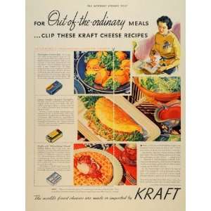  1937 Ad Kraft Cheese Recipes Mary Dahnke Bing Crosby 