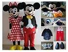 Mickey & Minnie couple 2pcs Mouse mascot cartoon costume Adult Size 