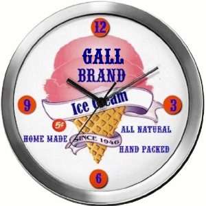 GALL 14 Inch Ice Cream Metal Clock Quartz Movement  