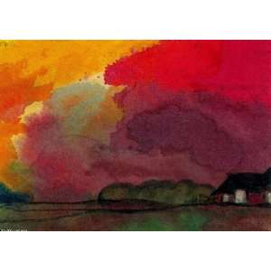 FRAMED oil paintings   Emil Nolde   24 x 16 inches   Farmstead under 