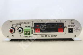 Channel Mini Stereo Hi Fi Amplifier Silver Car Home  