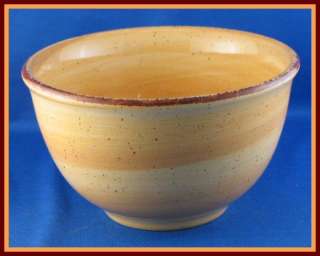 Hausenware Bowl Yellow Swirl Design Specks 6 x 3 1/2  