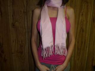 80 .00 dusty pink 100% CASHMERE SCARF  Charter CLub fd514pnk 68 