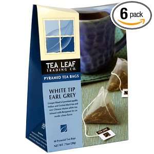 Tea Leaf Trading Company White Tip Earl Grey Tea, 10 Count Pyramids 