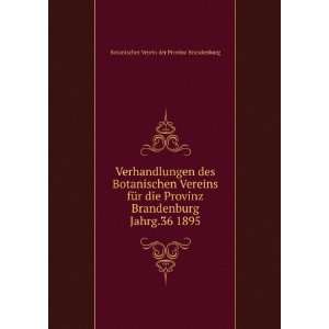   36 1895 Botanischer Verein der Provinz Brandenburg  Books