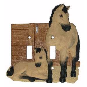 Buckskin Horse Double Switch Plate Cover