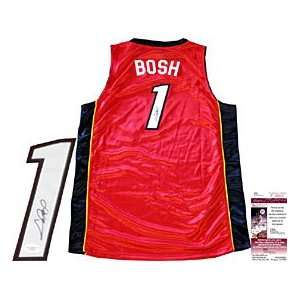 Chris Bosh Autographed / Signed Authentic Miami Heat Red Jersey (James 