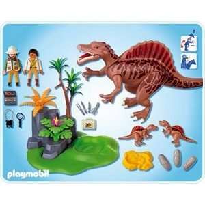   Spinosaurus with Dino Nest and two Spinosaurus babies Toys & Games