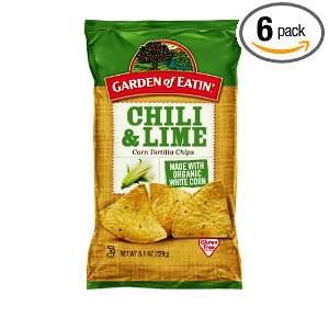 Garden of Eatin Tortilla Chips, Chili and Lime, 8.1 Ounce (Pack of 6 