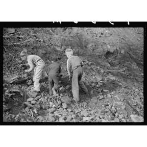  Miners sons getting coal from the slag pile during May 1939 coal 