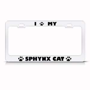 Sphynx Cat Metal license plate frame Tag Holder