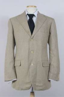 Vtg Southwick Brown Houndstooth Wool Blazer/Jacket 42 R  