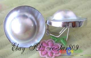 nature 20mm gray southsea mabe hope pearl earring  