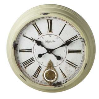 CBK Distressed Sage Round Wall Clock 292839  
