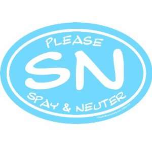   This 4 Inch by 6 Inch Car Magnet Social Issues Oval, Blue Spay/Neuter