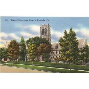   Postcard First Presbyterian Church Roanoke Virginia 