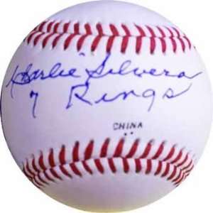  Charlie Silvera Autographed Baseball   Autographed 