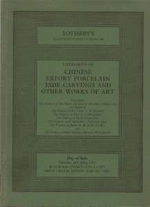 SOTHEBY’S CHINESE EXPORT PORCELAIN JADE Auction Catalog  