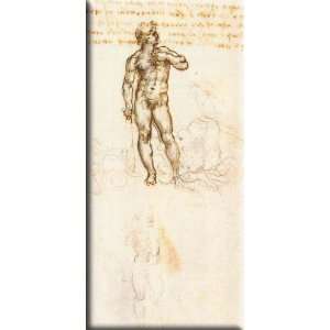  Study of David by Michelangelo 8x16 Streched Canvas Art by 