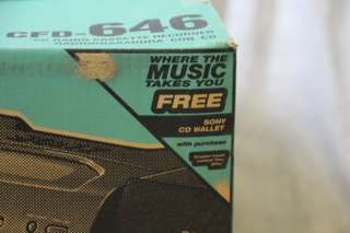   BOX SONY CFD 646 RADIO CD CASSETTE RECORDER REMOTE MEGA BASS  