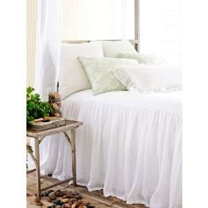  Savannah Linen Gauze White Bedspread