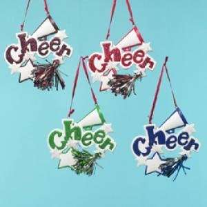  Cheer with Megaphone and Pom Pom ornament Sports 