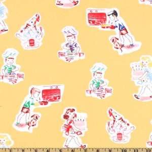  44 Wide Michael Miller Kid Chef Yellow Fabric By The 