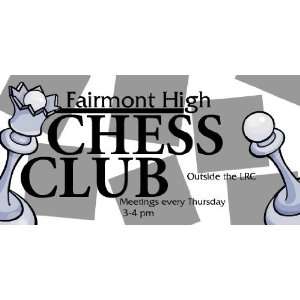  3x6 Vinyl Banner   High School Chess Club 