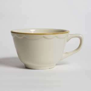   American White (Ivory) China Cup With Gold Band 36/CS