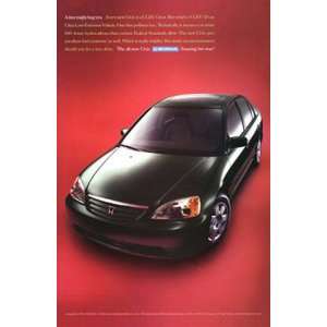 Print Ad 2001 Honda Civic Honda  Books